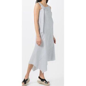 Sayaka Davis Women 4 Lagenlook Asymmetrical Hem Striped Cotton Dress with Pocket